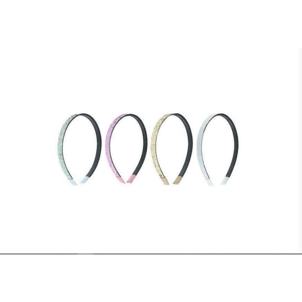 Capelli New York 4 Piece Crunchy Glitter Headbands